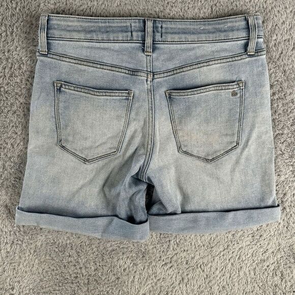 Lularoe Women’s High Rise Boyfriend Shorts Size 26 Light Wash Fold-over Hem Bell - Picture 8 of 11